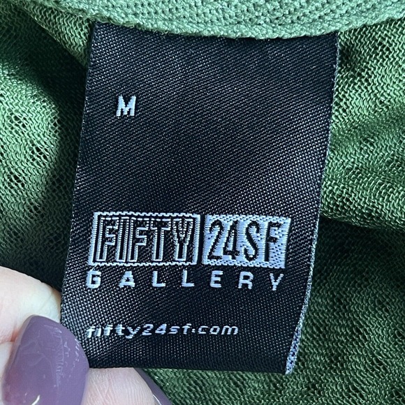 Fifty 24SF Gallery Sweater Adult Medium Green Skull Full Zip Hoodie - Picture 6 of 10